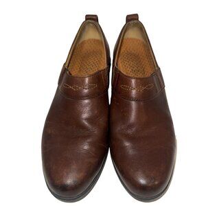 Ariat Women Shoes Sz 7 Brown Leather Clogs SlipOn Comfort Loafer Western Cowgirl